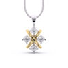 pandantiv din aur cu diamante naturale diamante crescute in laborator lcmh08p gl