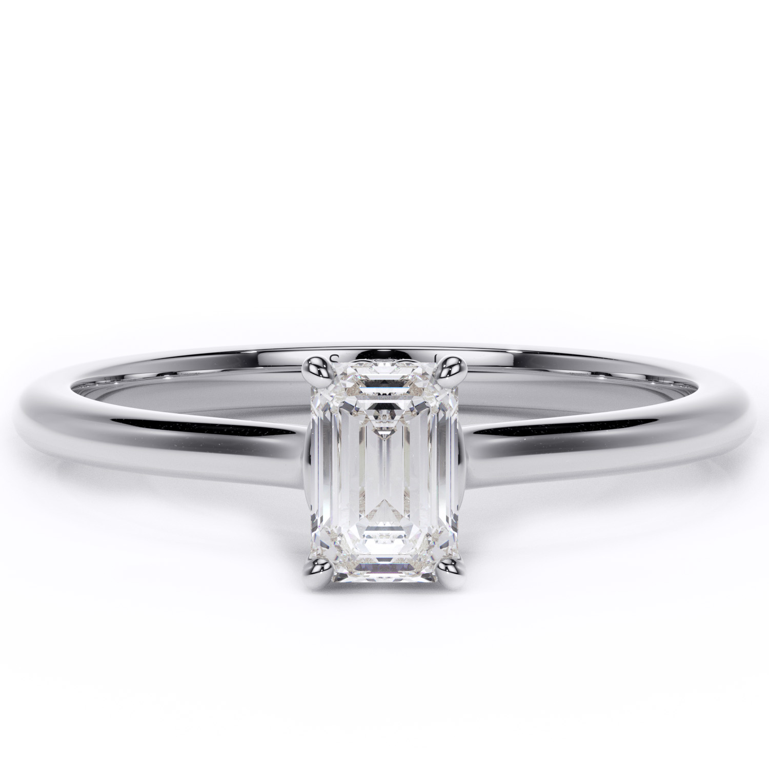 inel logodna aur cu diamante lab grown emerald cut lcmh63em al3