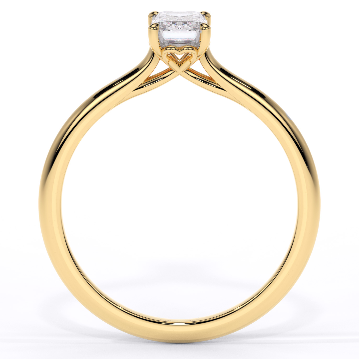 inel logodna aur cu diamante lab grown emerald cut lcmh63em gl2