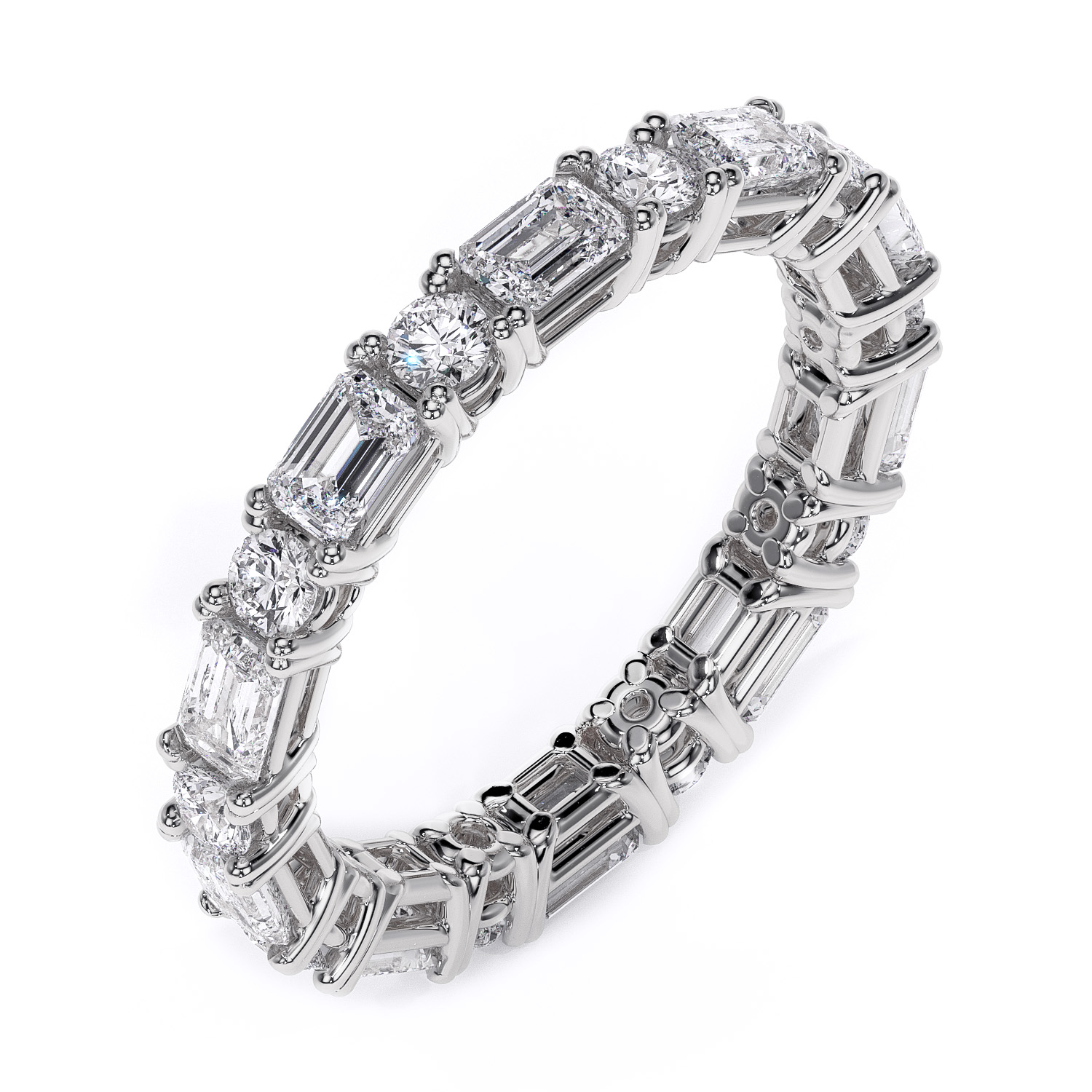 Inel Eternity Aur Cu Diamante Naturale Diamante Crescute In Laborator Lab Grown Eternity Lcmh41 al2
