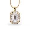 Pandantiv Emerald Cut Din Aur Cu Diamante Naturale Diamante Lab Grown Lcmh50p gl1
