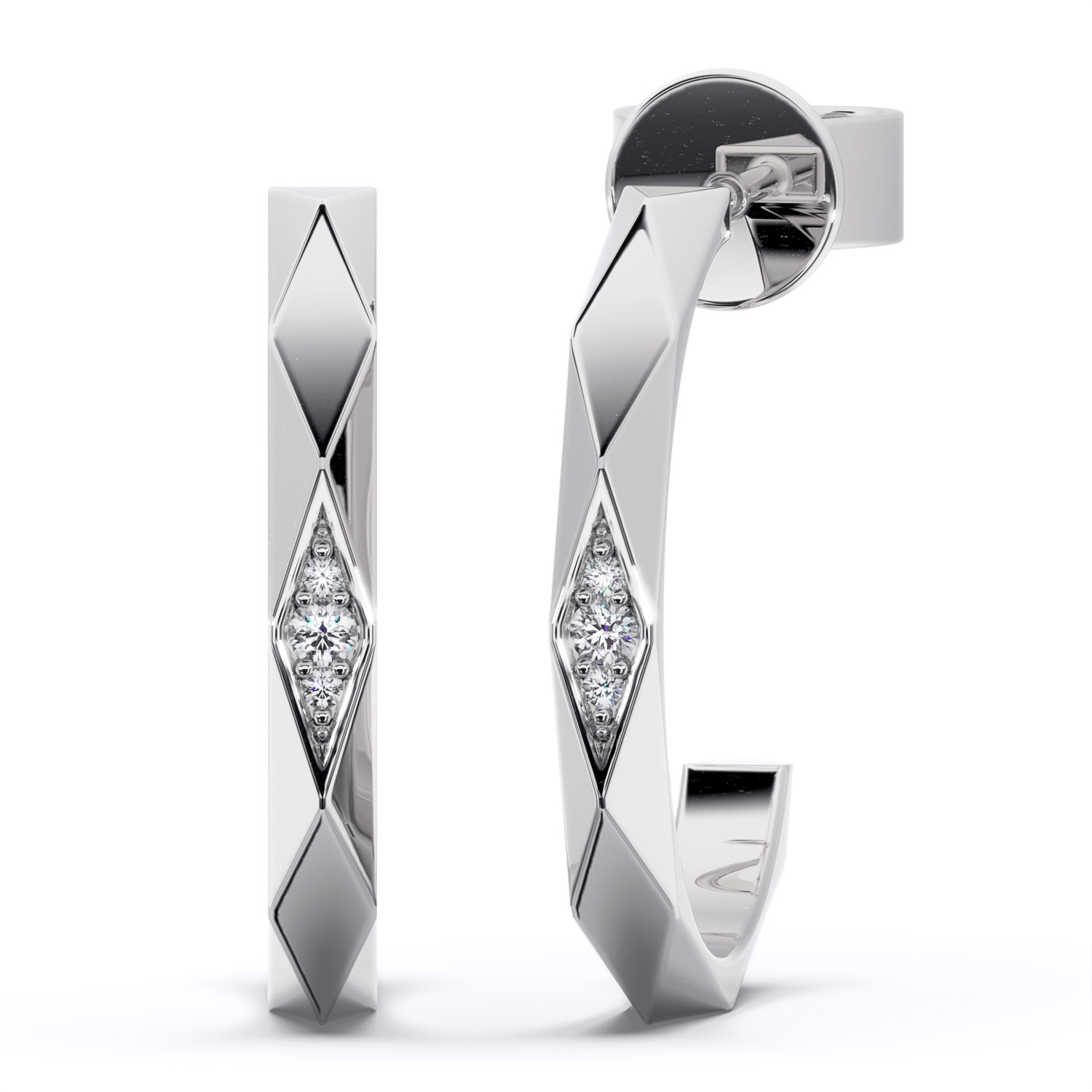 Cercei din aur 18K – 0.08ctw – Cromia