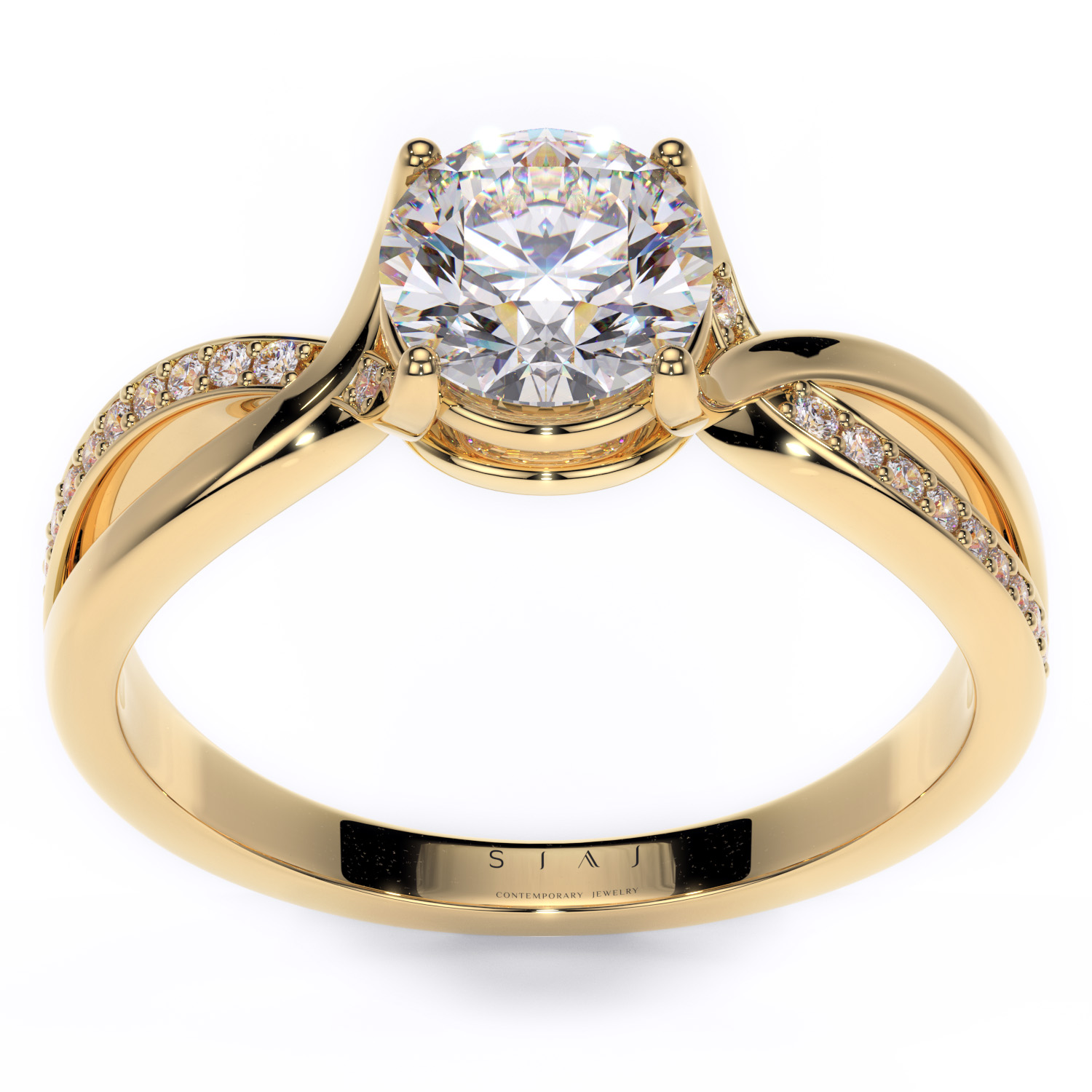 Inel din aur 18K cu diamante lab-grown – 1.14ctw – Fusion