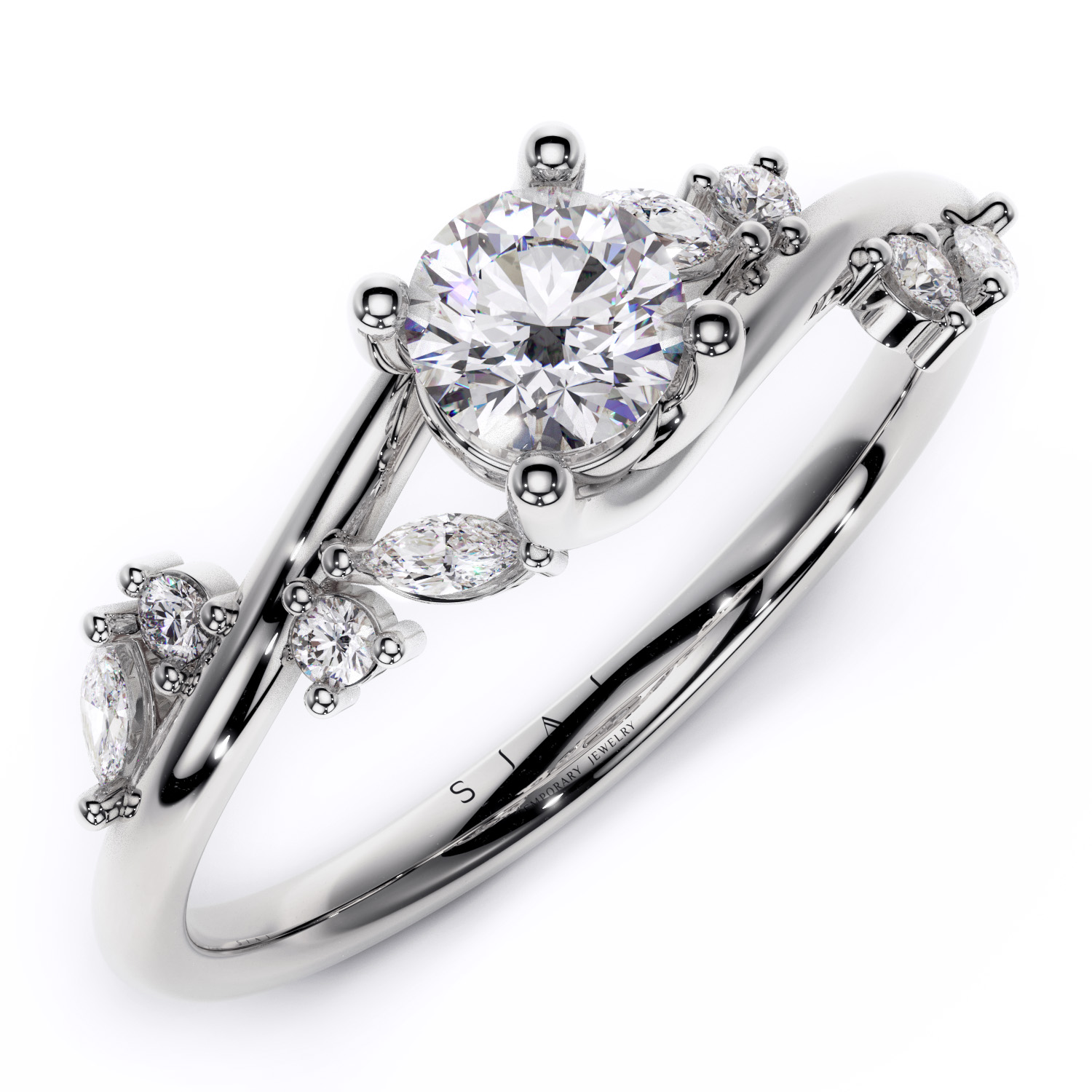 inel emerald cut logodna diamante lab grown diamante naturale crescute in laborator diamante lcmh191al2