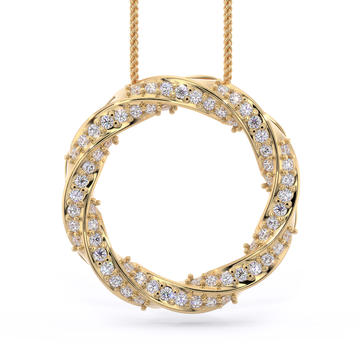 Pandantiv din aur 18K - 0.40ct - Twist