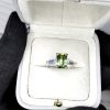 inel cu tapered diamonds emerald cut fancy green diamante naturale diamante crescute in laborator lcmh193 real thumb