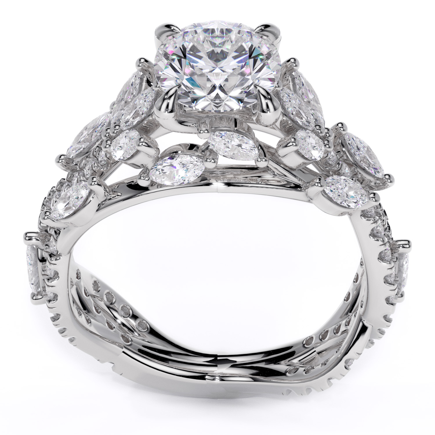 inel din aur cu diamante lab grown marquise cut diamante naturale lcmh196 al1
