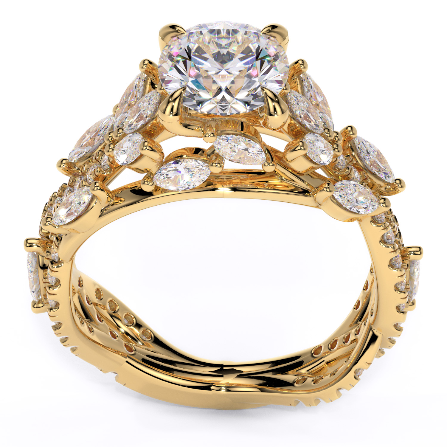 Inel din aur 18K cu diamante lab-grown – 2.75ctw – Aurora Marquise
