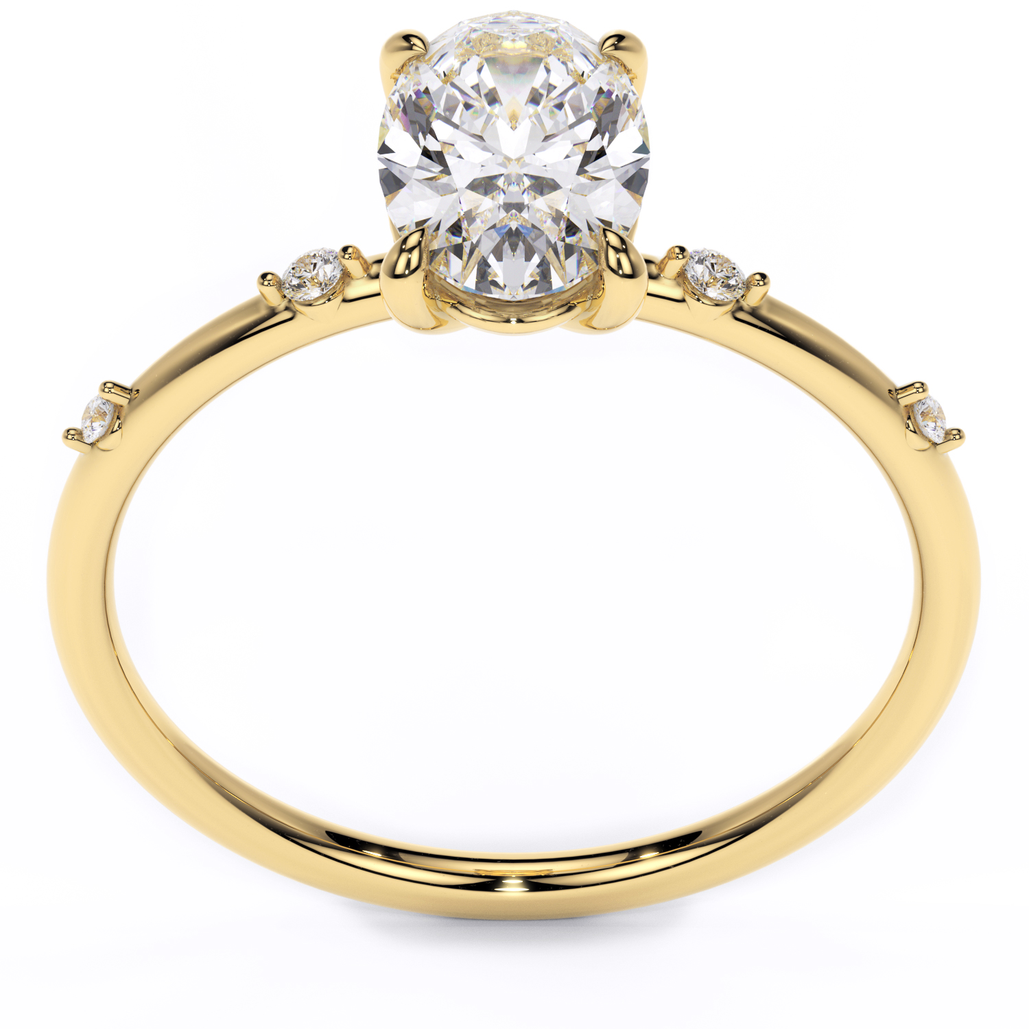 Inel din aur 18K cu diamante lab-grown – 0.96ctw – Oval Promise