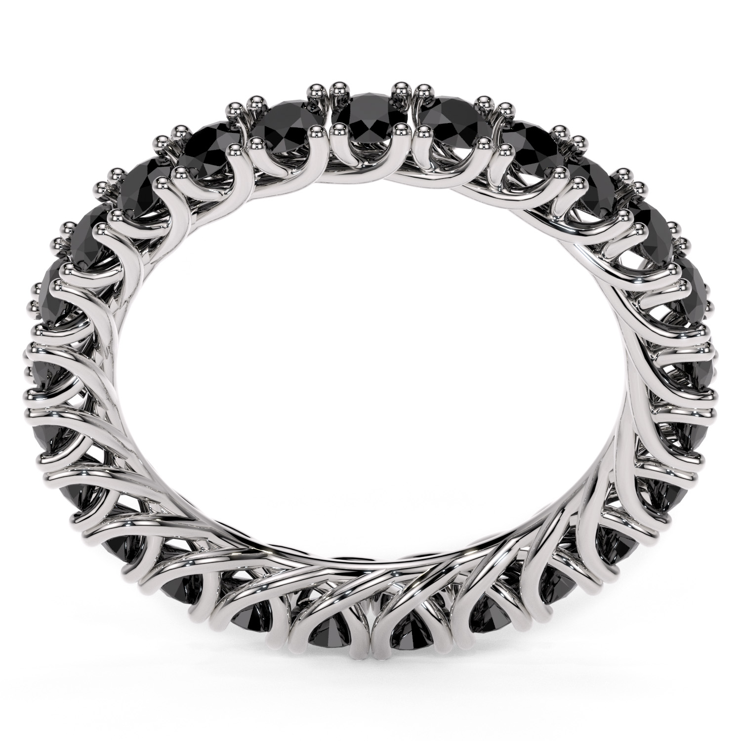 Inel din aur 18K cu diamante negre – Rblack – 1.60ct
