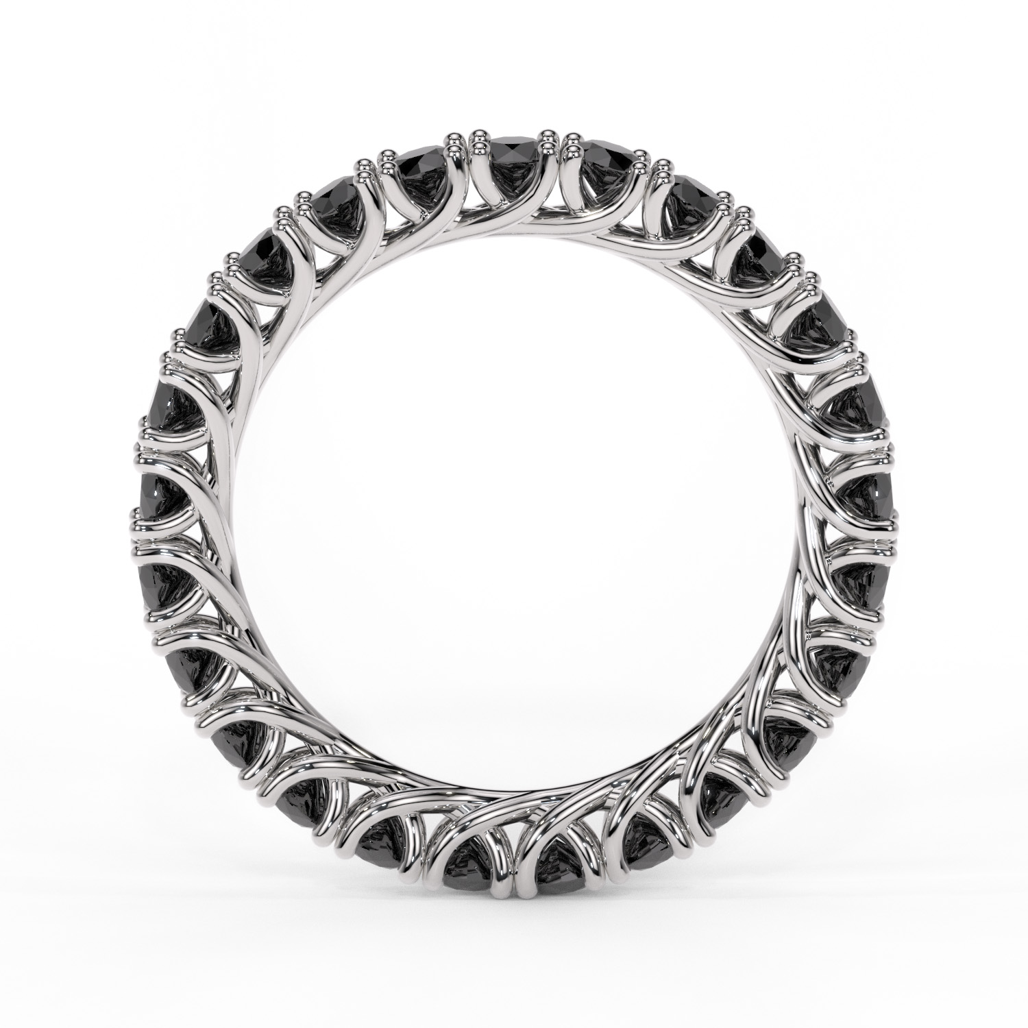 inel din aur cu diamante negre eternity lcmh163dn 2