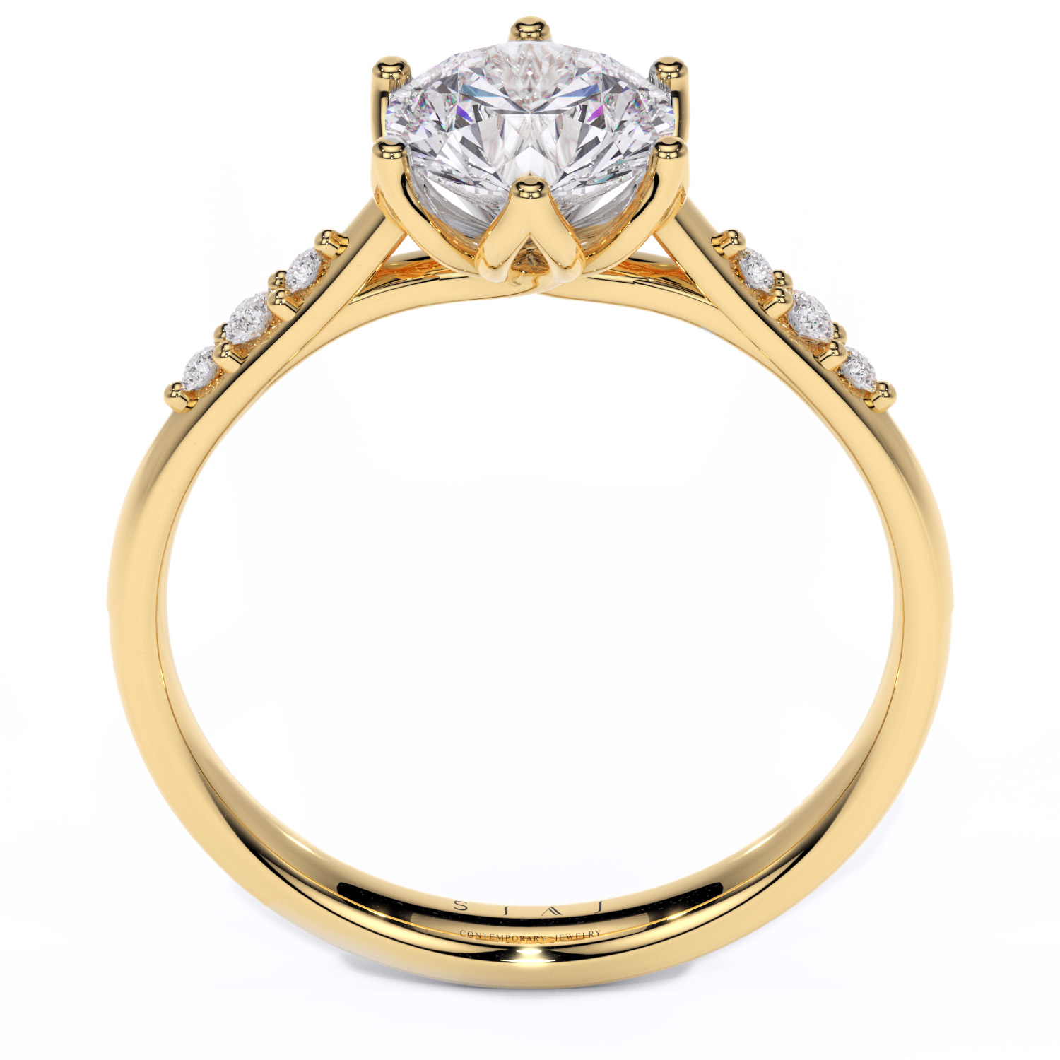 Inel din aur 18K cu diamante lab-grown – 1.06ctw – Dahlia