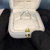 inel logodna aur cu diamante lab grown princess cut lcmh63 real