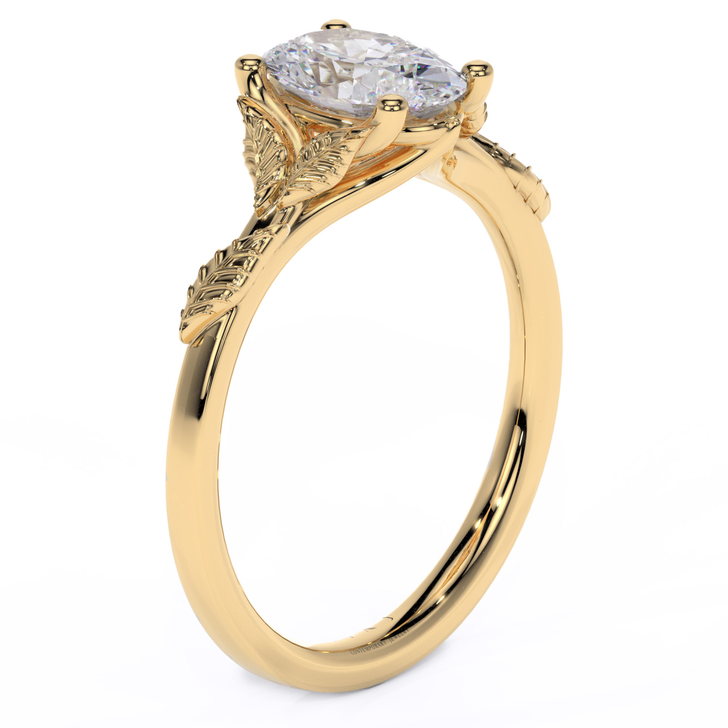 inel cu design floral engagement ring oval cut diamant oval diamant natural diamant cultivat in laborator lcmh204 gl2