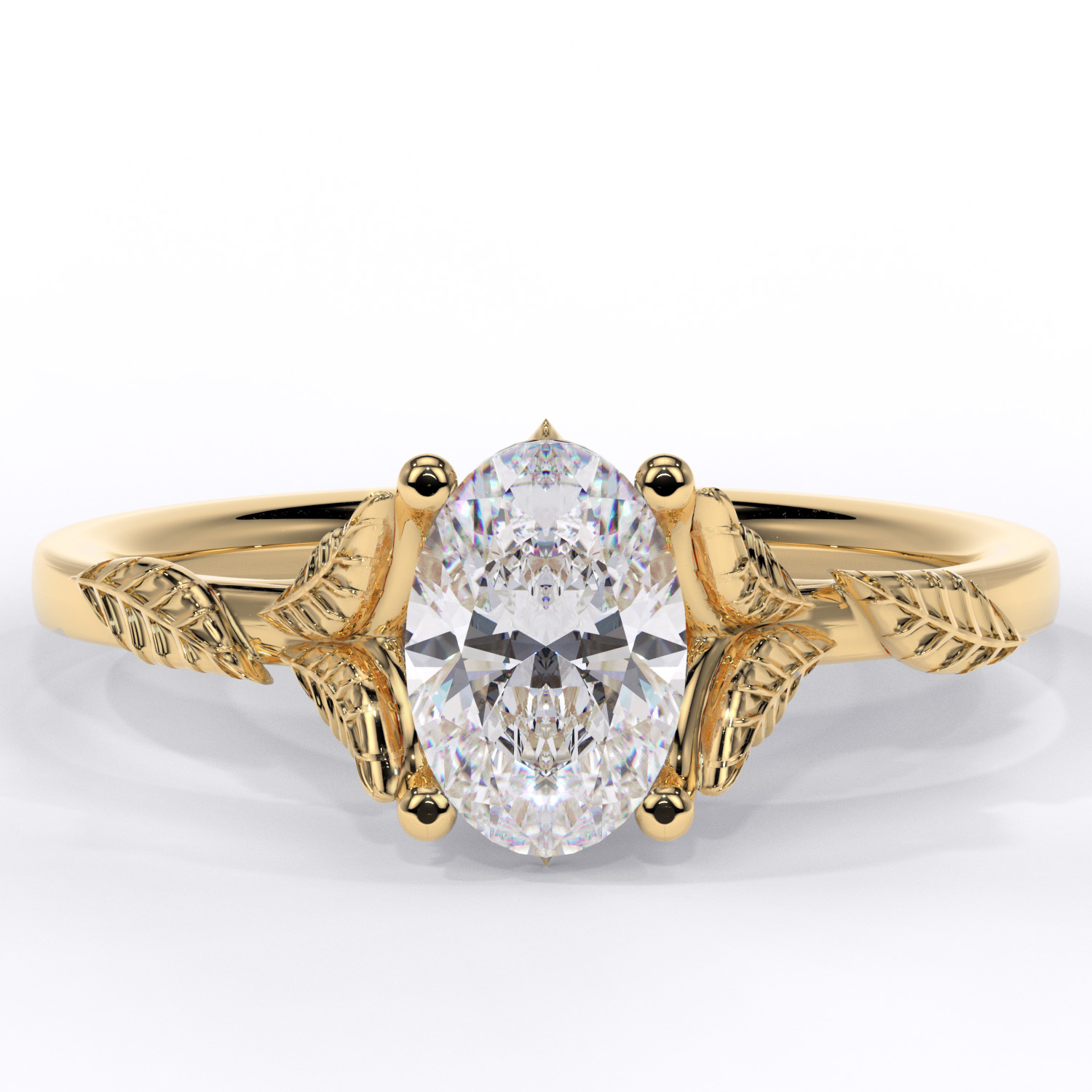 inel cu design floral engagement ring oval cut diamant oval diamant natural diamant cultivat in laborator lcmh204 gl3