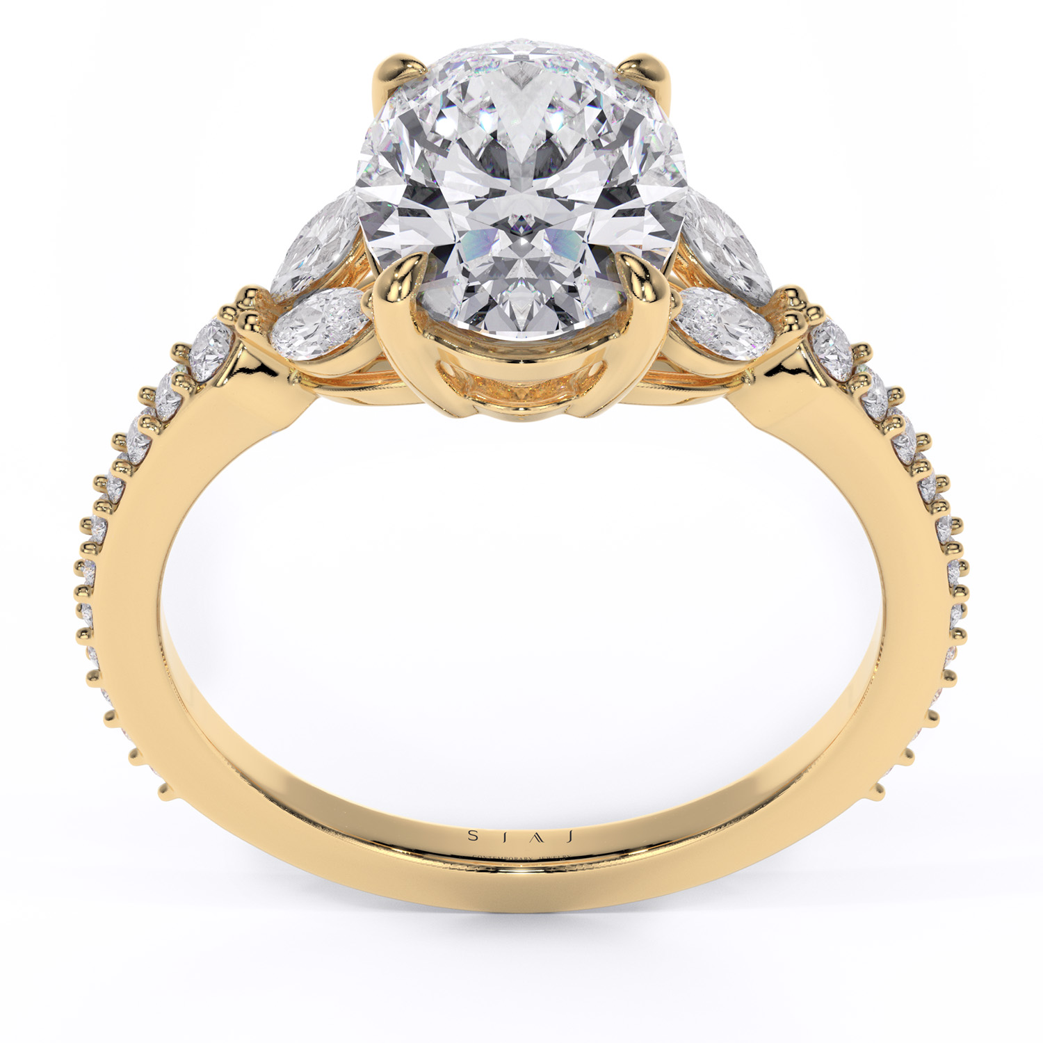 Inel din aur 18K cu diamante lab-grown – 2.95ctw – Bloom