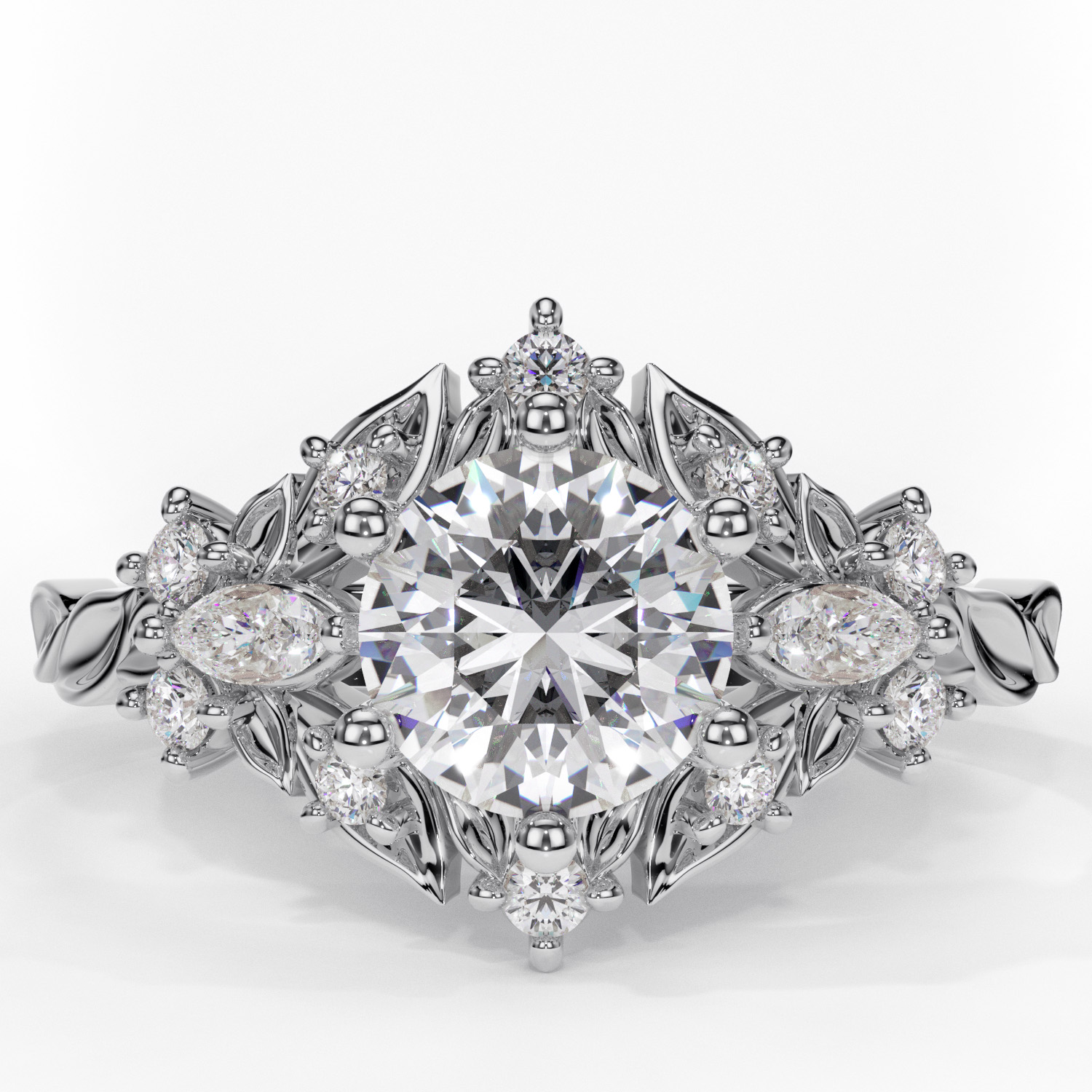 inel de logodna cu diamante marquise cut din aur diamante cultivate in laborator lcmh211al3