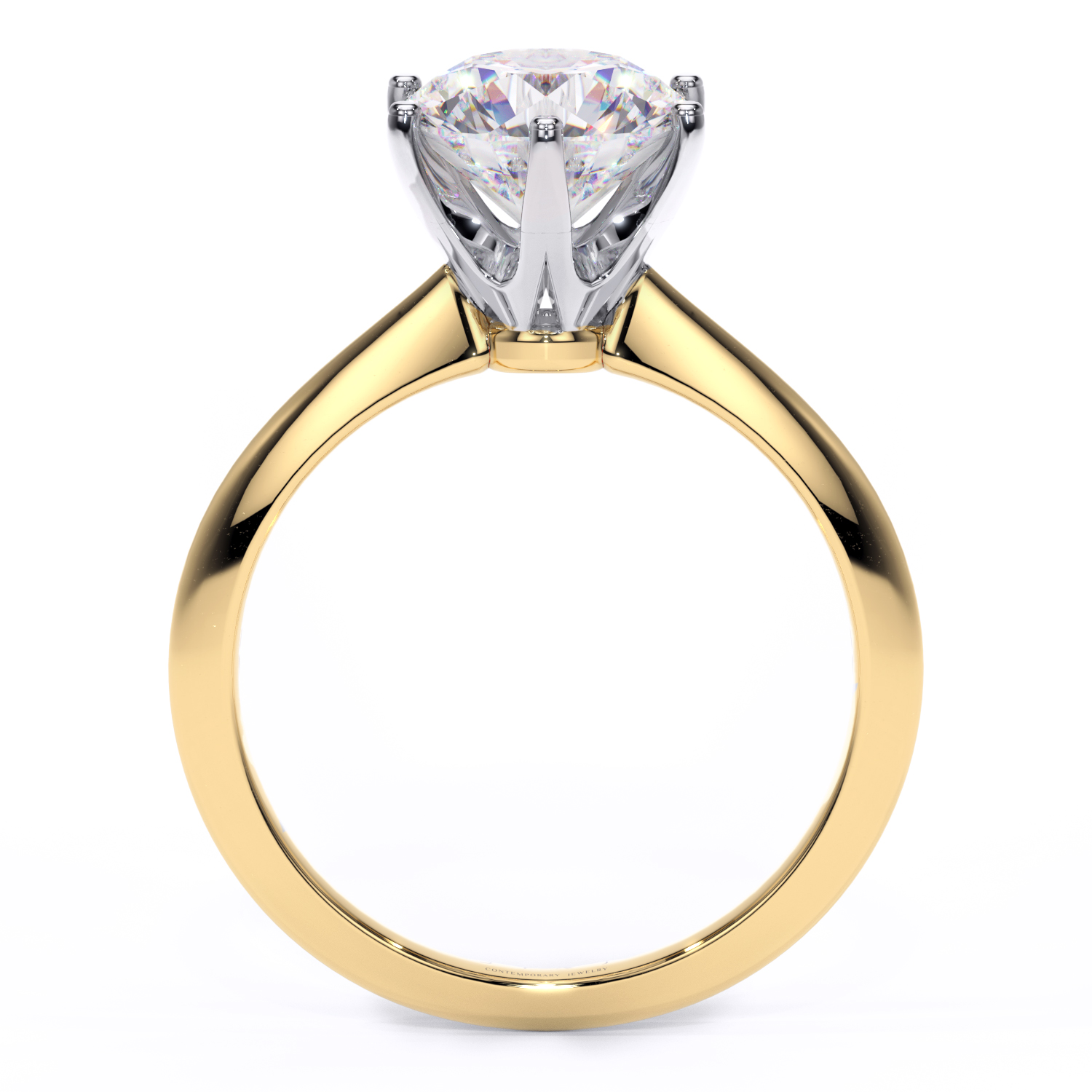 Inel din aur 18K cu diamant natural– 1ct – Clarité