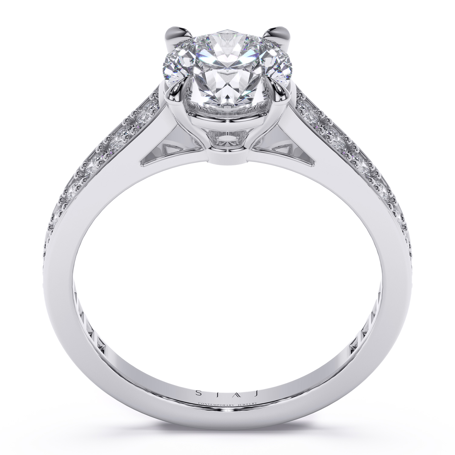 Inel din aur 18K cu diamante lab-grown – 1.80ctw – Elysian Round