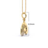 pandantiv litera A diamante lab grown diamante naturale monograma lcmh230A gl2