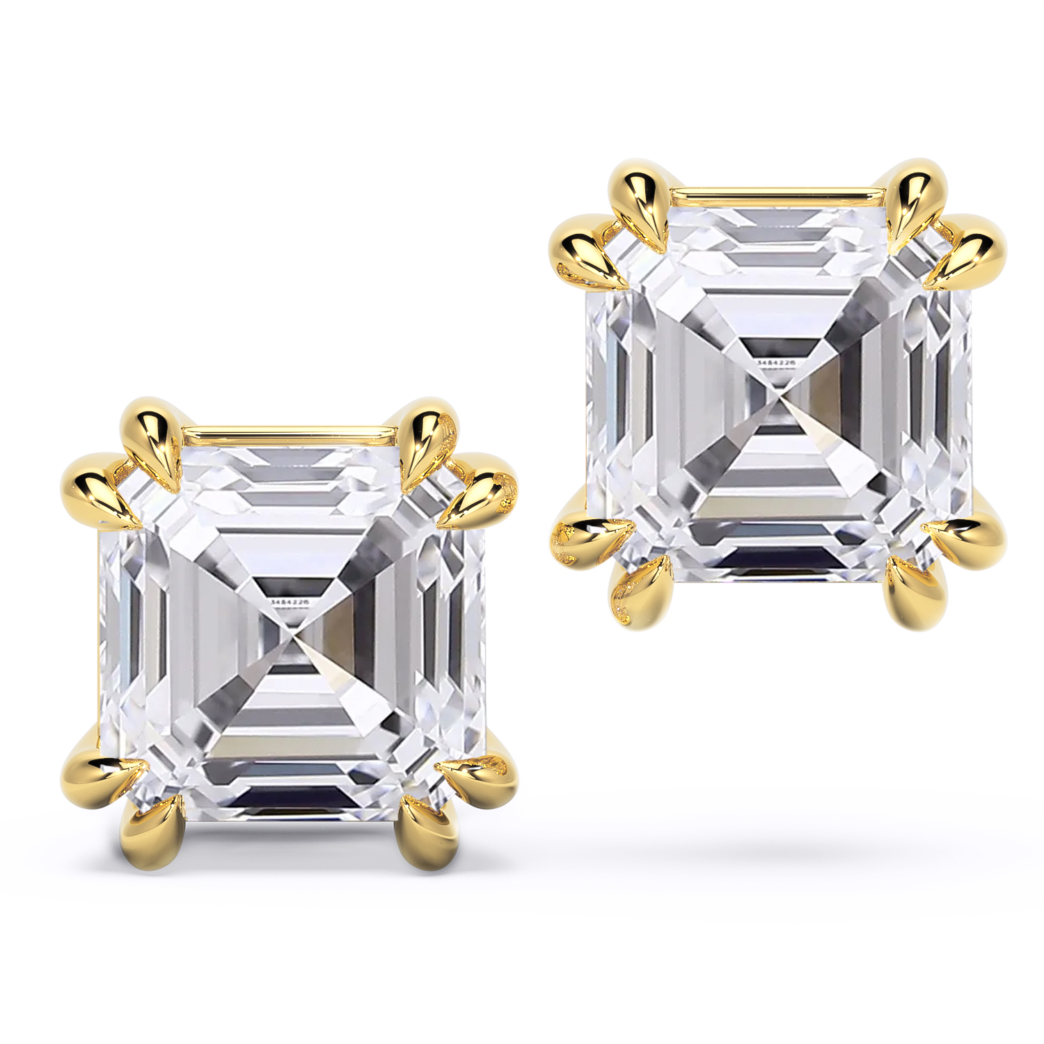 Cercei din aur 18K – 2.0 ctw – Asscher
