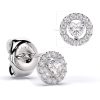 Cercei aur cu diamante lab grown hearspahed SP1 2A