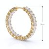 Cercei eternity cu diamante bagheta diamante sintetice labgrown aur galben2