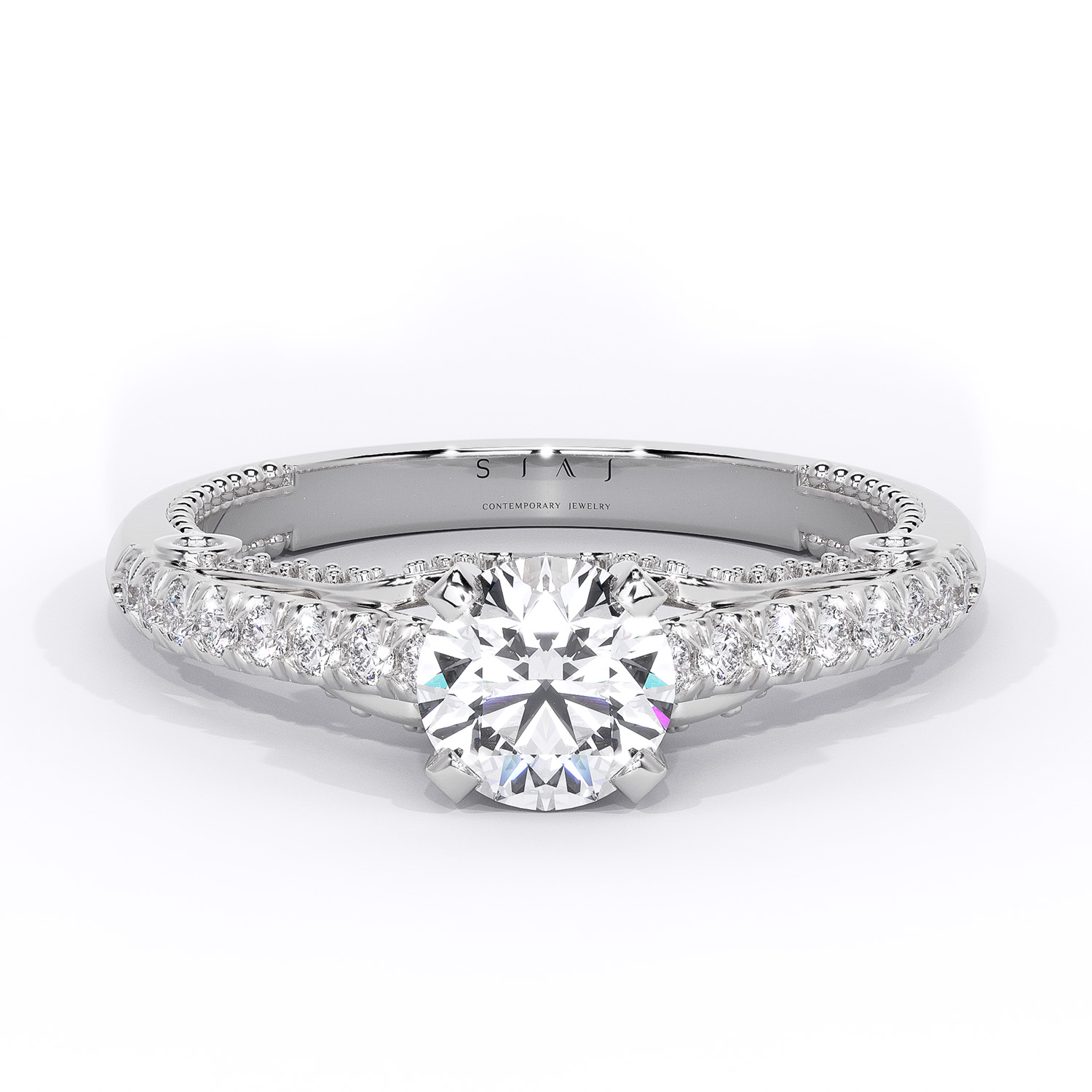 Inel De Logonda Cu Design Vintage Diamant Lab Grown Diamant Natural Diamant Crescut In Laborator Lcmh159 AL3