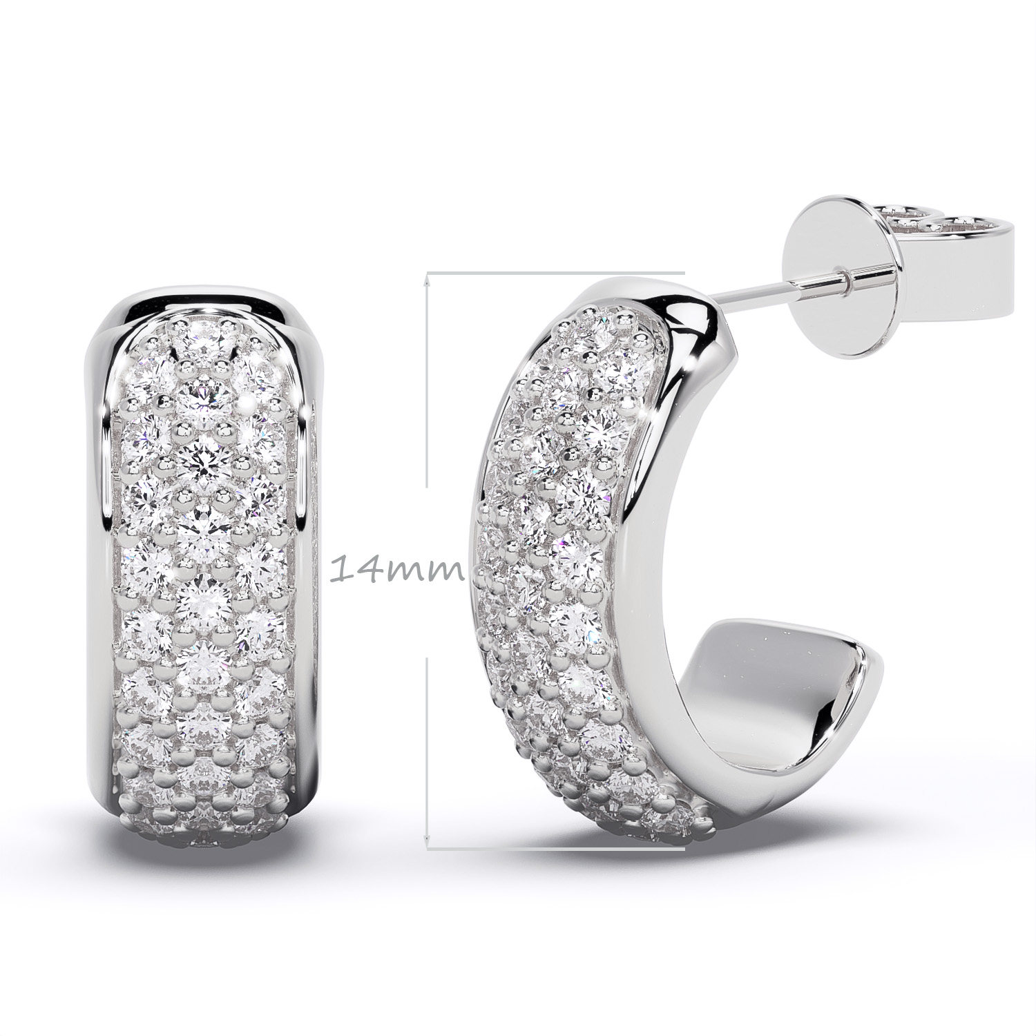 cercei din aur 18K cu diamante naturale diamante crescute in laborator lcmh170al2
