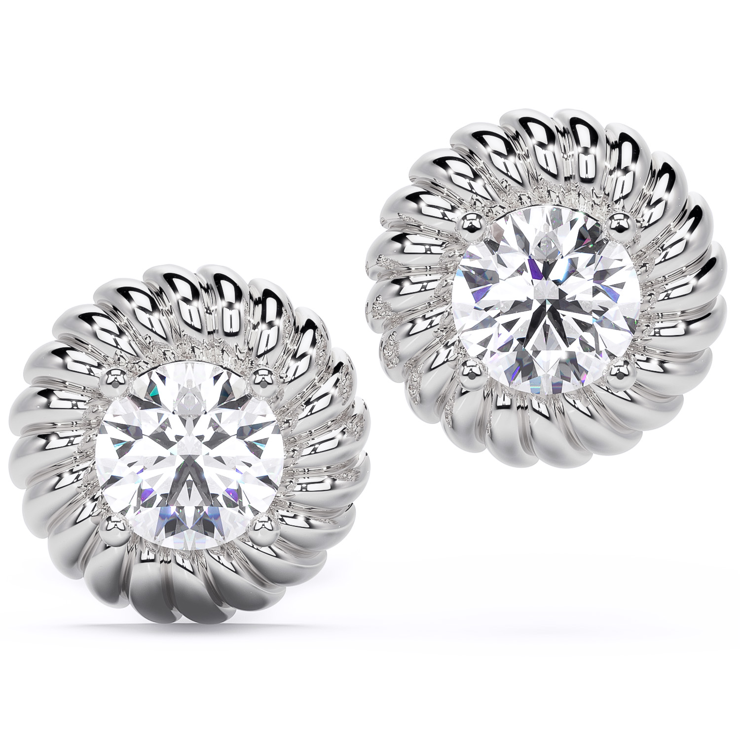 Cercei din aur 18K – 1.0ctw – Zor