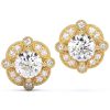 cercei vintage din aur cu diamante lab grown diamante naturale 18K lcmh175C GL1