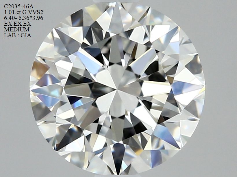 7436634084 Diamant Natural ROUND VVS2