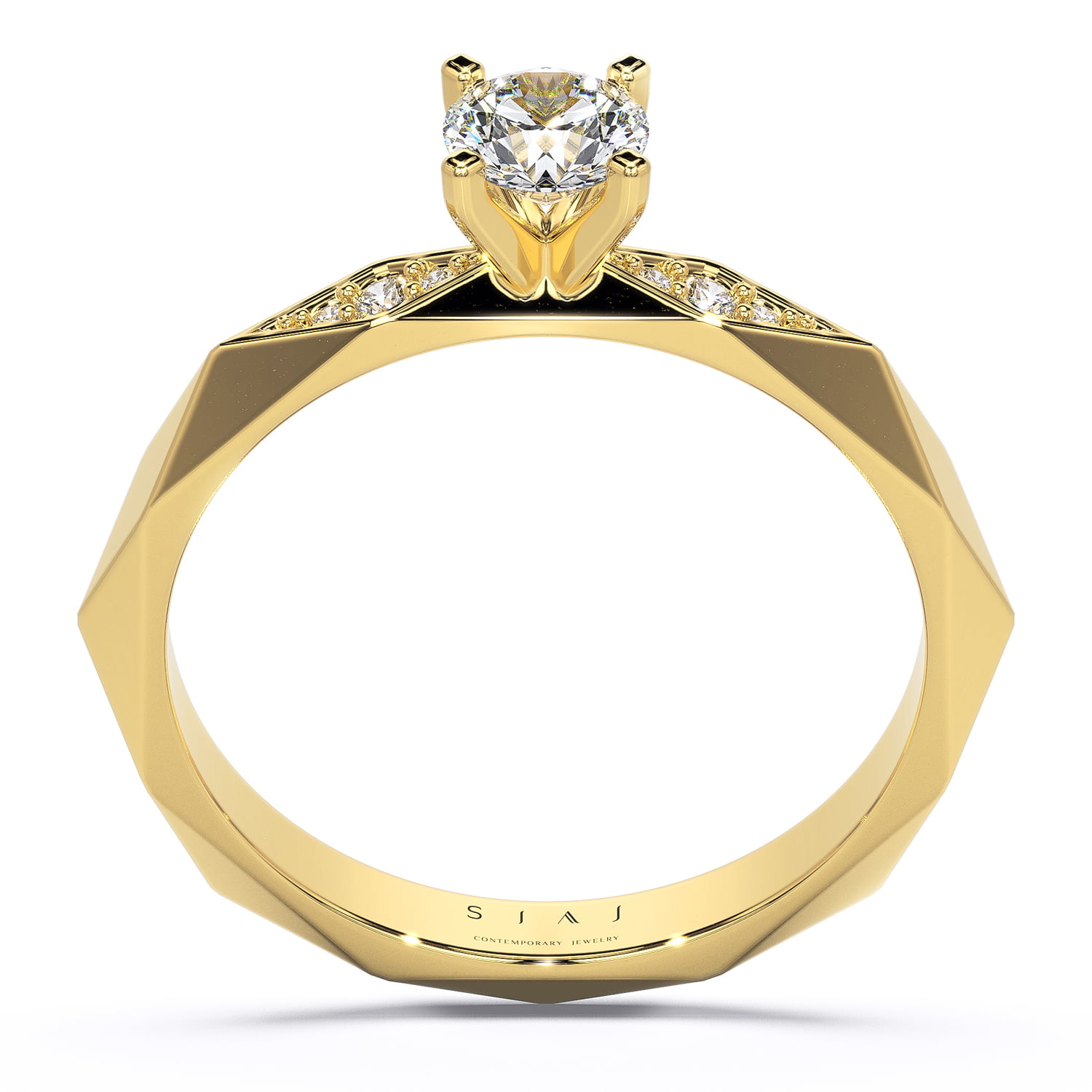 Inel din aur 18K cu diamant lab-grown – 0.50ct – Triangulum