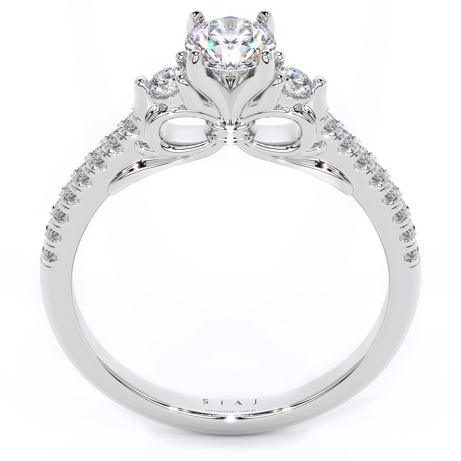 Inel din aur 18K cu diamante lab-grown – 0.75ctw – Bow