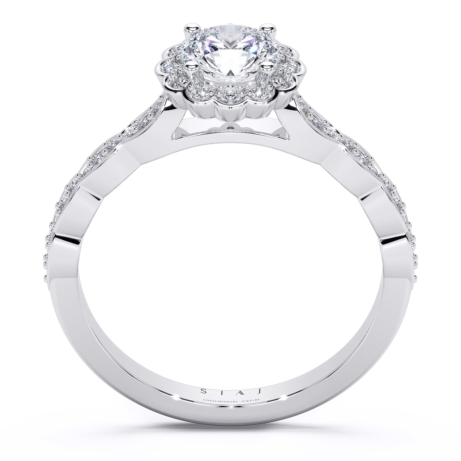 Inel din aur 18K cu diamante lab-grown – 0.84ct – Petal