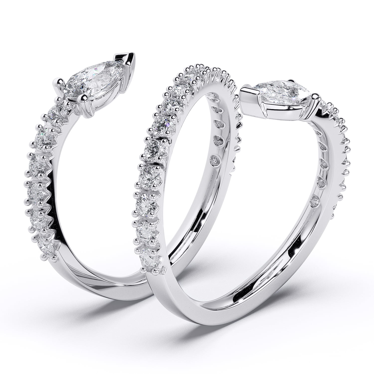 inel din aur cu diamante naturale sau diamante lab grown fashion ring inel deschis lcmh119al2