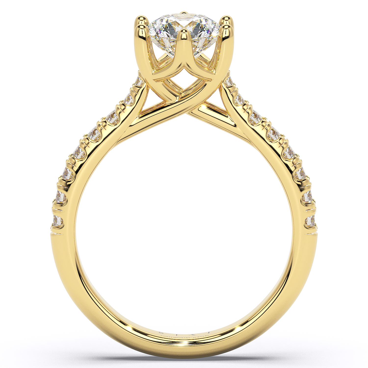 inel din aur cu diamante naturale sau lab grown diamante sintetice lcmh106Gl 2