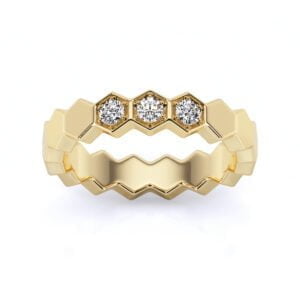 inel din aur cu diamante sintetice labgrown aur galben 1