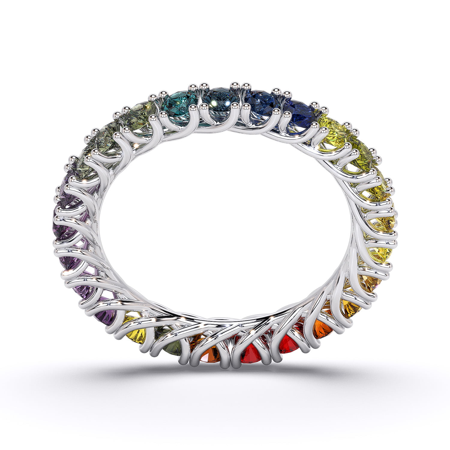 Inel din aur 18K cu safire – Rainbow – 1.65ct