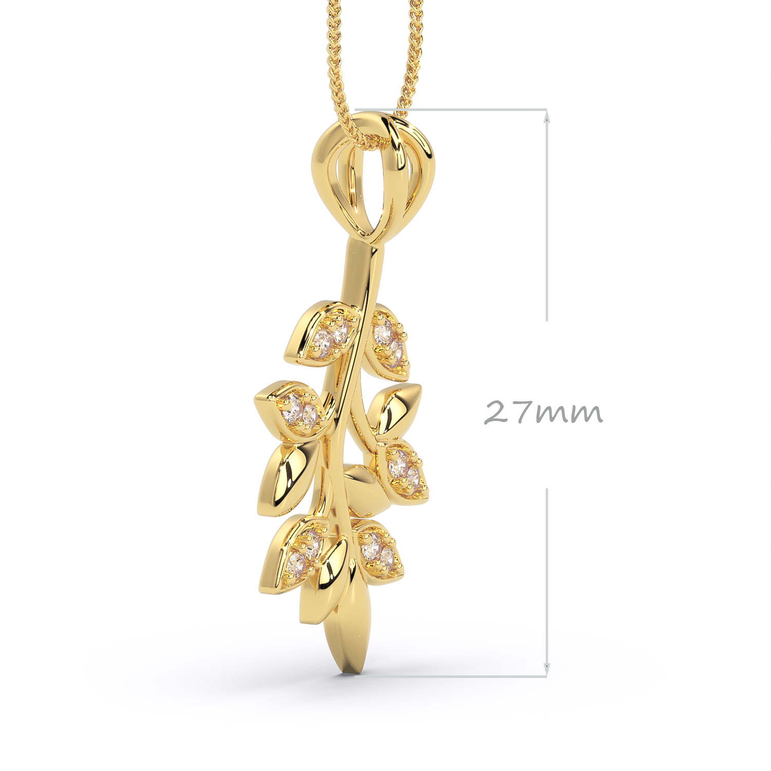 pandantiv floare aur 18K cu diamante naturale diamante crescute in laborator lab grown diamonds lcmh168gl2