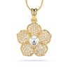 pandantiv floare flower pendant diamante naturale diamante lab grown diamante crescute in laborator lcmh167 gl1