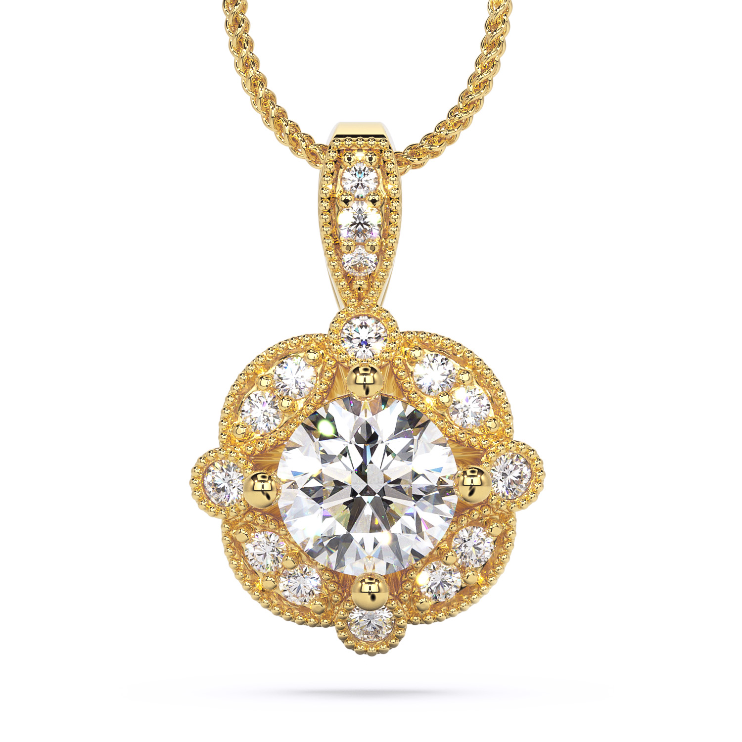 Pandantiv din aur 18K – 0.60ctw – Vintage